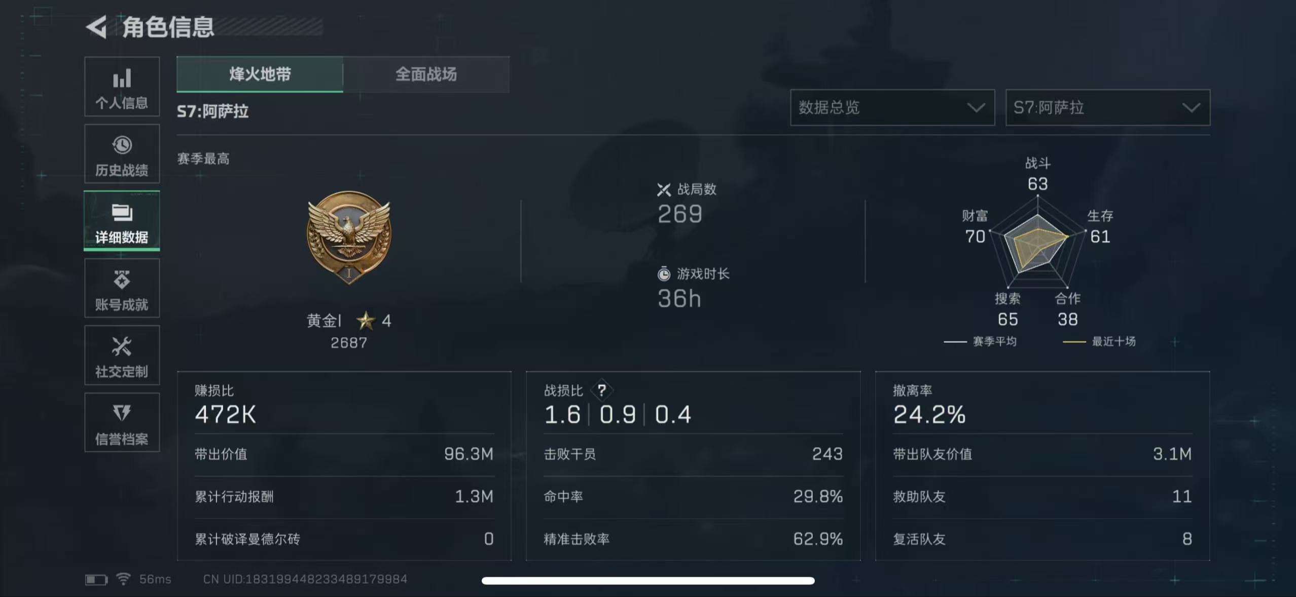 SJZCMW399307三角洲行动账号详情图3