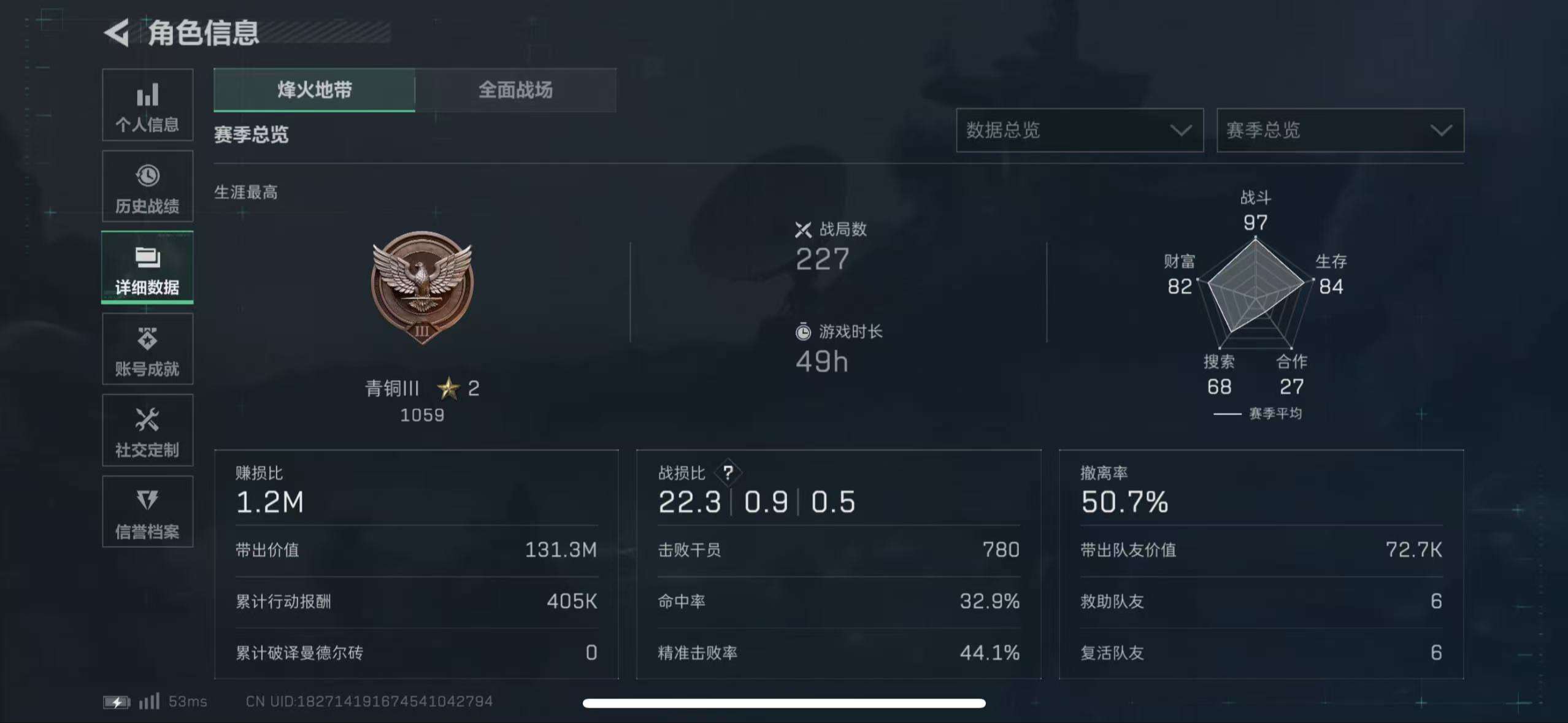 SJZCMW40620三角洲行动账号详情图3