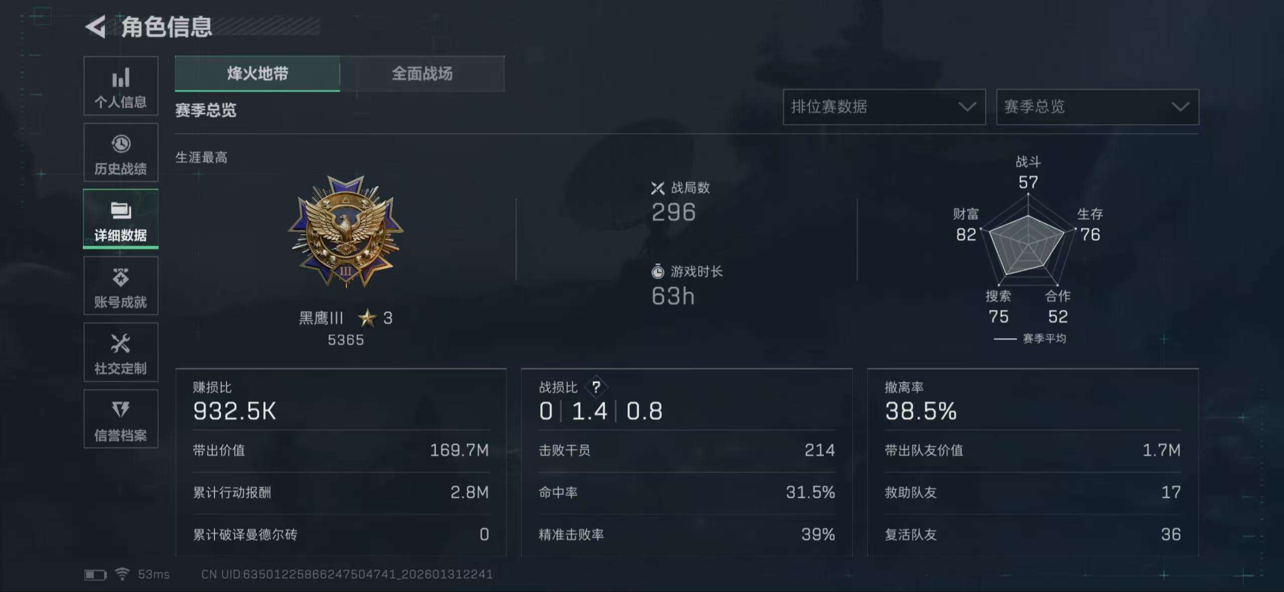 SJZCMW429454三角洲行动账号详情图2